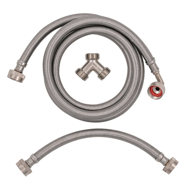 Ez-Flo Eastman Eastman 3/4 in. FHT X 3/4 in. D FHT 6 ft. Stainless Steel Installation Kit 41025 - main